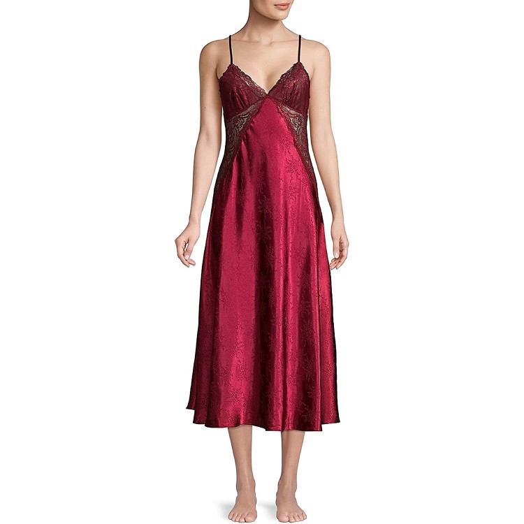 In Bloom by Jonquil Olivia Nightgown Large Burgundy