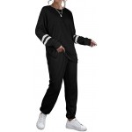 Sousuoty Two Piece Sweatsuits for Women Side Slit Lounge Outfits With Pockets