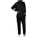 Sousuoty Two Piece Sweatsuits for Women Side Slit Lounge Outfits With Pockets