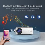 NexiGo Native 1080P WiFi Projector with Dolby_Sound Support, Bluetooth 5.1 , [220ANSI - Over 7500 Lux Brightness], Remote, Compatible with Phone, Computer, HDMI, USB, AV Interfaces