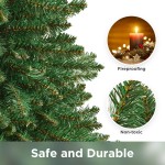 HEAO 7.5FT Christmas Tree, Pre-Lit Artificial Christmas Tree w/ 1700 Branch Tips/ 450 UL Light , Easy Assembly, Metal Hinges &amp; Foldable Base for Home, Office, Party Decoration