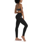 ODODOS Women&#39;s High Waisted Dual Pockets Workout Capris Leggings, Sports Running Yoga Gym Athletic Leggings- 19&#34; / 28&#34; Inseam