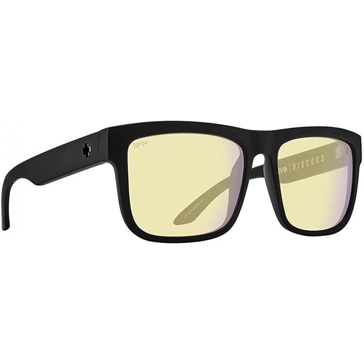 SPY Optic Gaming Discord, Rectangle Blue Light Blocker / Gaming Glasses, Color and Contrast Enhancing Lenses