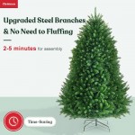 JOSTYLE 7.5FT Pre-Lit Artificial Christmas Tree, Upgraded Steel Branch Tree with 500 UL-Certified LED Lights,2214 Branch Tips for Christmas Party Holiday Decoration