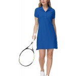 MoFiz Women&#39;s Golf Tennis Dress Sports Polo Dress Short Sleeve Quick Dry Casual Workwear Button