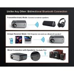 Tkisko Native 1080P Projector, 5G WiFi Bluetooth Projector, 360 ANSI LM Projector, 4K-Supported Video Projector, ±50° 4D Keystone Correction, 50% Zoom, Compatible with Phones, Laptops, Switch