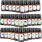 Essential Oils Set, Aromatherapy Essential Oil Kit for Diffuser, Humidifier, Massage, Skin Care (32 x 5ml) - Eucalyptus, Lavender, Tea Tree, Peppermint, Lemongrass, Frankincense, Cinnamon, Sandalwood