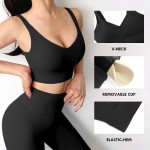 Jijivisha Padded Sports Bras for Women Medium Impact Sports Bra Ultimate Comfy Yoga Fitness Activewear Sports Bra Women