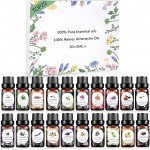 Essential Oils Set, Aromatherapy Essential Oil Kit for Diffuser, Humidifier, Massage, Skin Care (20 x 5ml) - Eucalyptus, Lavender, Tea Tree, Peppermint, Lemongrass, Frankincense, Cinnamon, Sandalwood