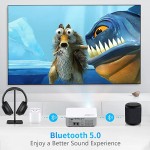 5G WiFi Bluetooth Native 1080P Projector, 9800LM 450&#34; Display Support 4K Movie Projector, High Brightness for Home Theater and Business, Compatible with iOS/Android/TV Stick/PS4/HDMI/USB/PPT/EXCEL