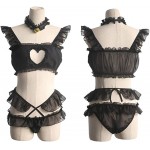 NC Lolita Woman Cosplay Sexy Sleepwear Flat Chest Uniform Underpants Cute Outfits Kitten Role Play Cat Girl Sexy Lingerie Set