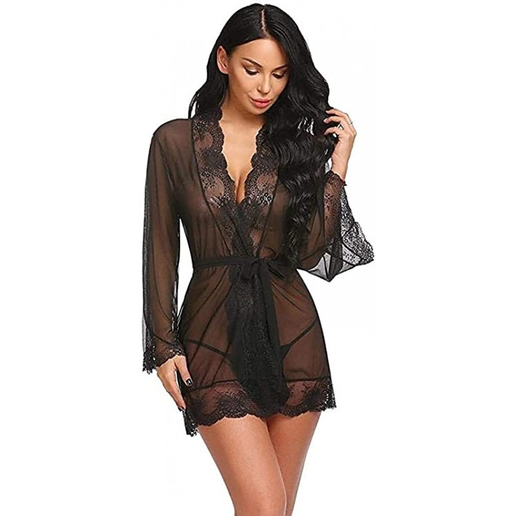 SDFOOWESD women&#39;s exotic lingerie sets stripper outfits exotic sets Women&#39;s Lingerie Sets Women Lace Y Lingerie Costumes Cotton Plus Size Lingerie Long Sleeve Lace Nightwear Summer Y Underwear Clothes