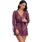 women&#39;s exotic lingerie sets SDFOOWESD lingerie for women for sex play set Women&#39;s Baby Dolls Women S Y Lingerie Sleepwear Sheer Lingerie Y V-Neck Nightwear Robes with Women Sleepwear(Color:Purple;Siz