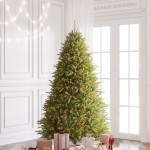 HEAO 7.5ft Pre-Lit Artificial Holiday Christmas Tree w/ 2950 Branch Tips/ 400 UL Light , Metal Hinges &amp; Base for Home, Office, Party Decoration